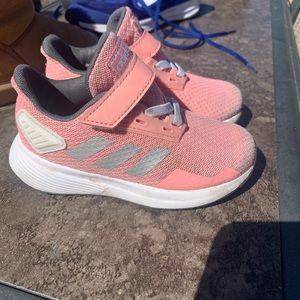Pink Addidas toddler shoes